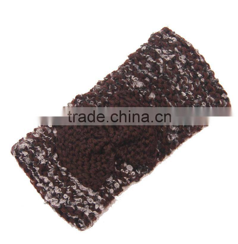 2015 Newest Fashion Women's Warm Soft Acrylic Knitting Flower Bow Knot Headband