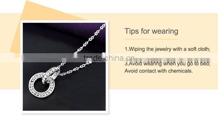 Flash white Jewelry necklace with round pendant torque