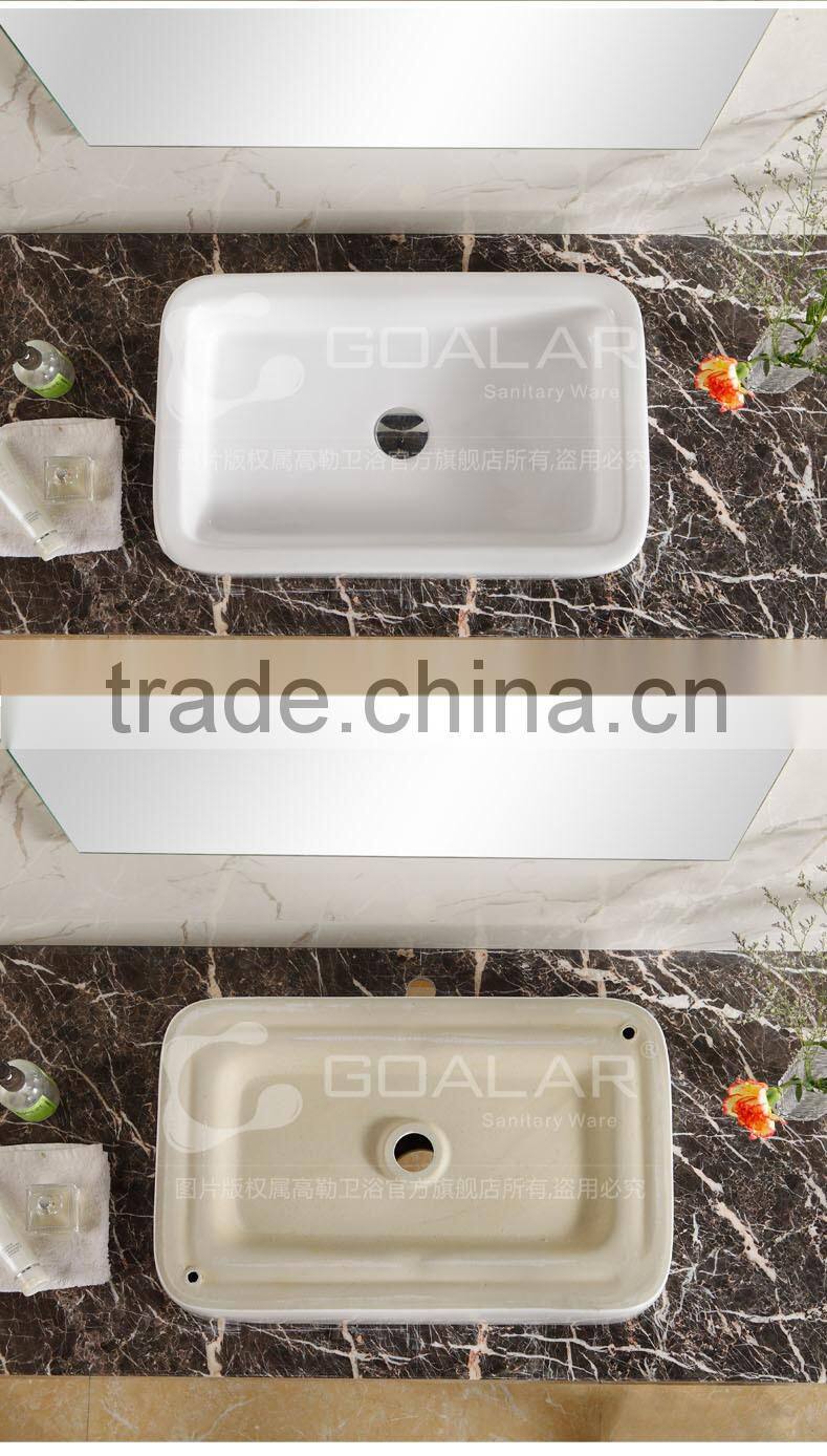 China sanitary ware bathroom ceramic rectangular wash basin