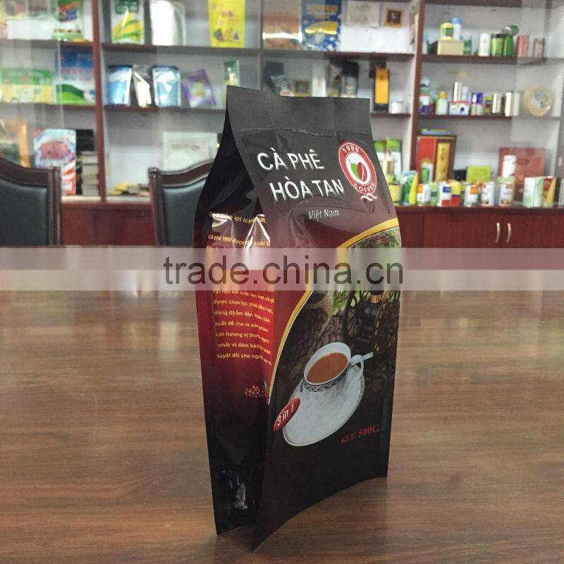 Matt Print Sealed Bag Side Gusset Quad Seal Coffee Bag