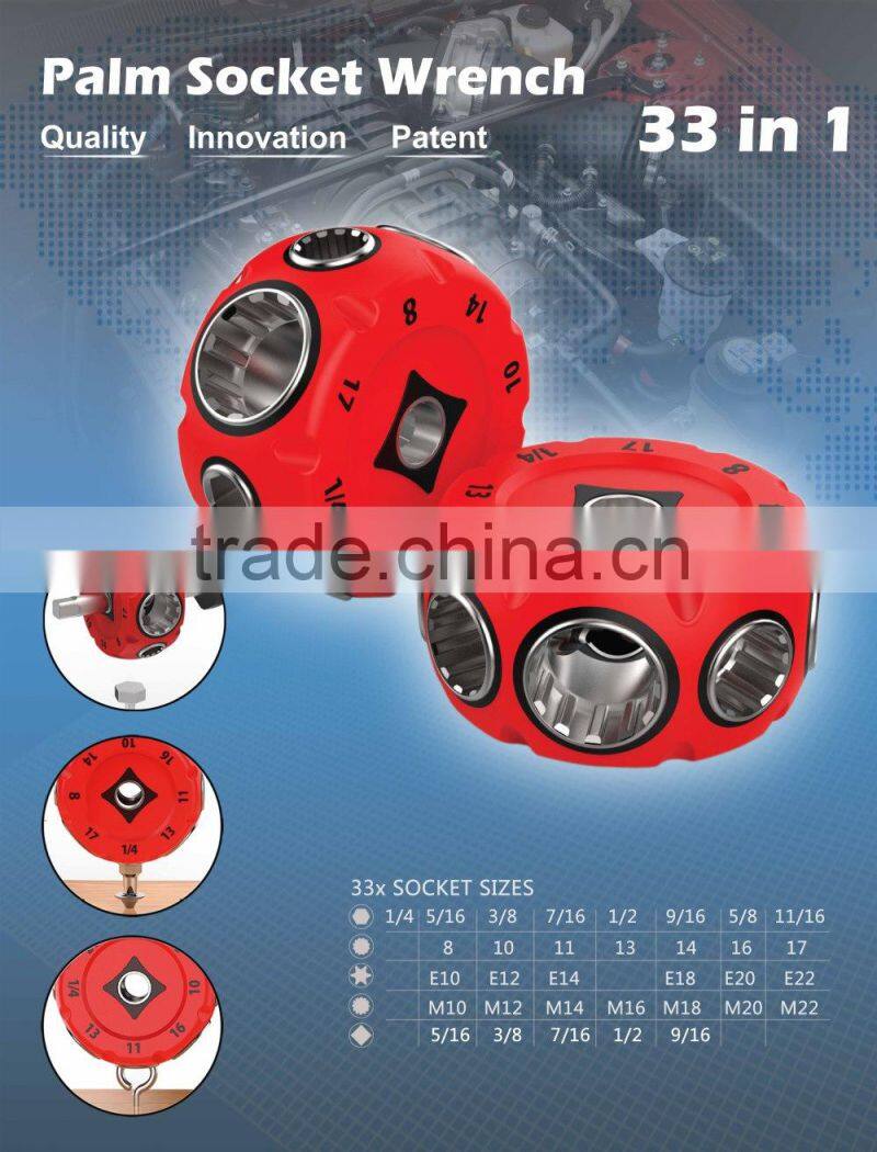 12pcs Good Quality Proltable Puck Socket Wrench Set