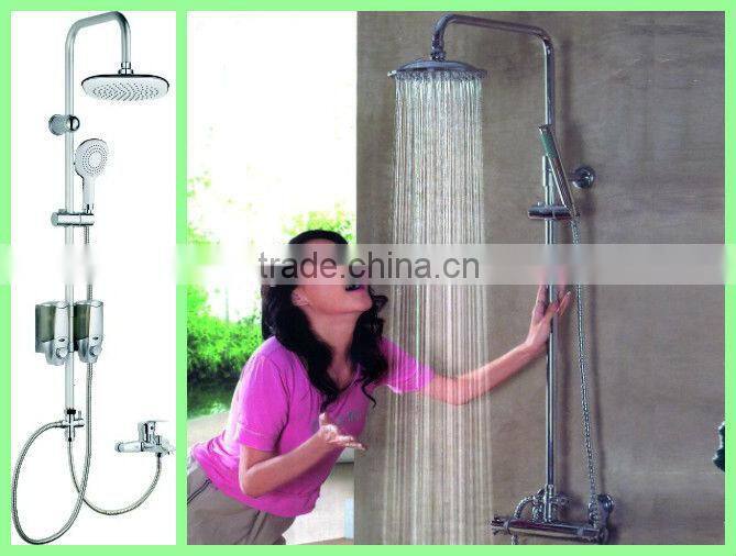 New style high quality wall mounted bathroom shower set with double shower heads