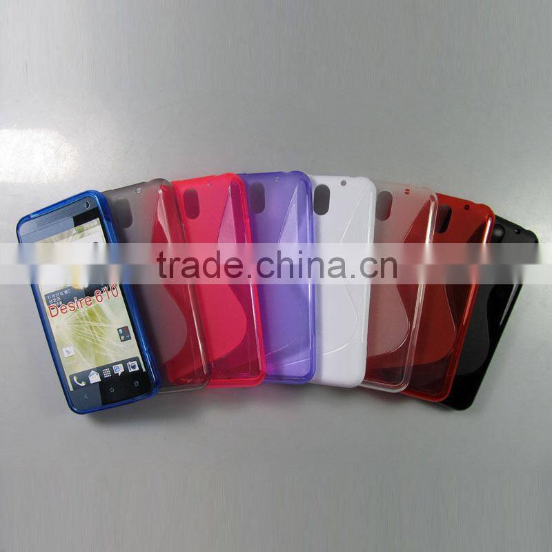 High quality TPU S line cover case for HTC Desire 601