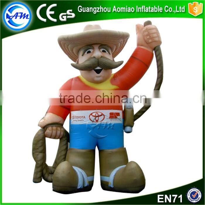 2016 Best Designed inflatable advertising inflatable cowboy model for sale