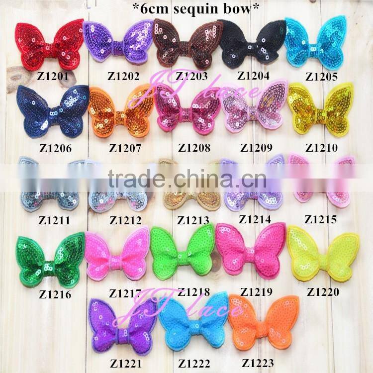 Vertical stripes hair bow - rhinestone hair bow - ribbon hair bow button centre