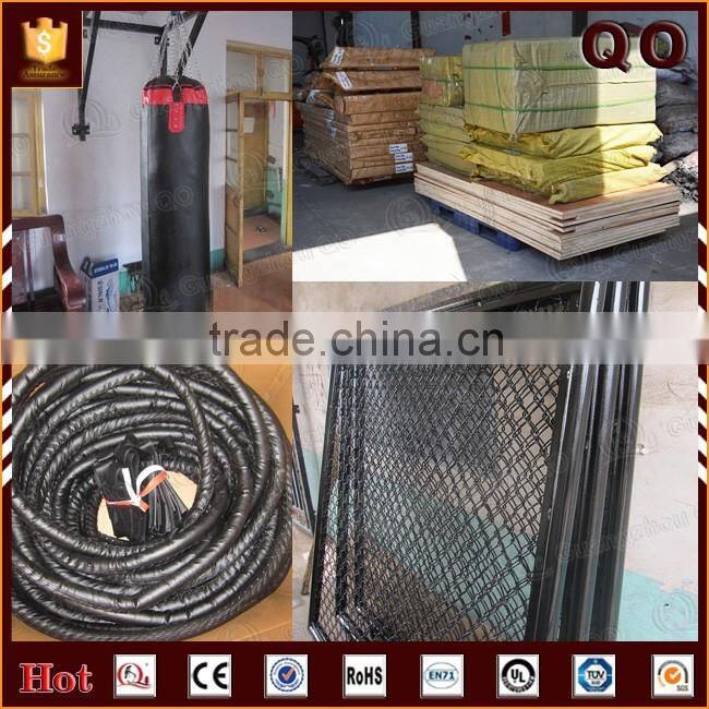 Hot sale logo printed championship small boxing ring with strong ropes and corner