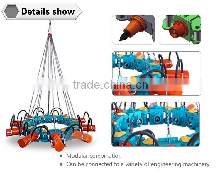 China manufacture BEIYI MK180S Hydraulic Pile Breaker For Round Concrete Piles