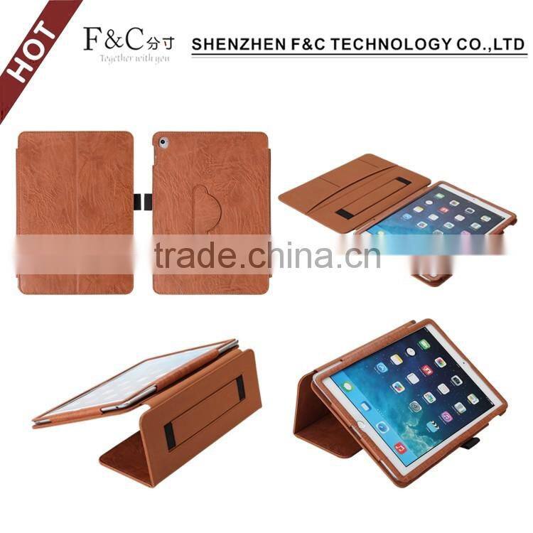 Wholesaler price pu leather pen holder design tablet Case with Stand for iPad pro 9.7 inch