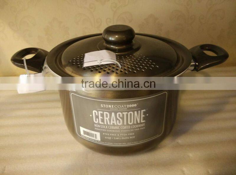Aluminum nonstick Italian pasta cooking pot soup pot ceramic coating
