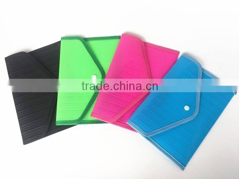 2016 New Fashion Factory Price A4, A5 File Pocket with Button