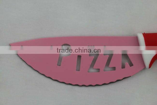 color pizza knife with TPR handle