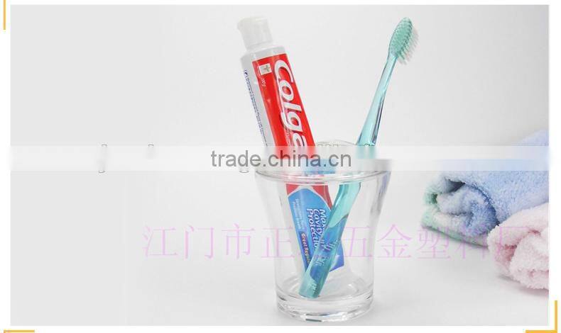 Fashion double wall transparent resin bathroom set