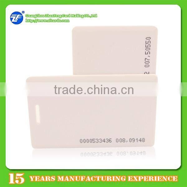 86*54mm 125khz TK4100 clamshell thick card with inkjet numbers