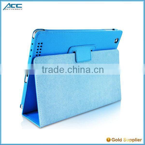New design ultra-thin leather case with holster belt for ipad 2/3/4