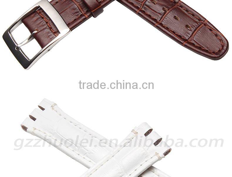 17|19mm high quality Calfskin leather Men and women's leather Watch strap wholesale 3PCS
