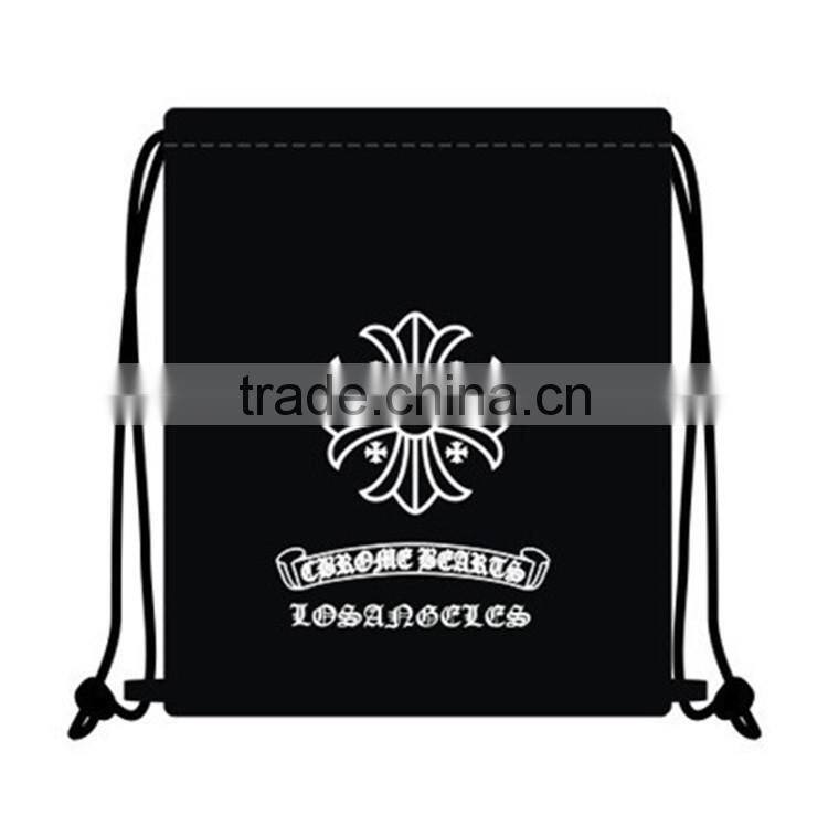 Customized printing or diy dye canvas drawstring backpack bag travel pouch