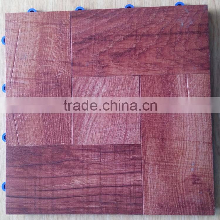 Interlocking PP PVC floor Wood Look Laminate PVC Plastic Flooring New design