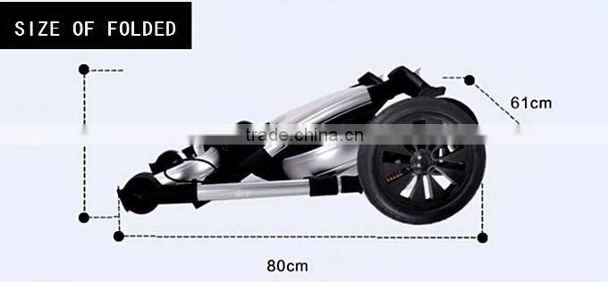 2016 Luxury Leather Baby Stroller, Hot Selling Baby Stroller 3 in 1 With EN Certificate