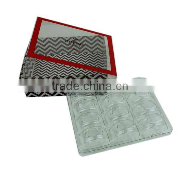 custom design cheap cupcake custom logo clear pet plastic box with factory price