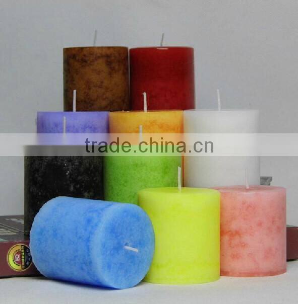 high quality pillar candles scented wholesale in multi colors