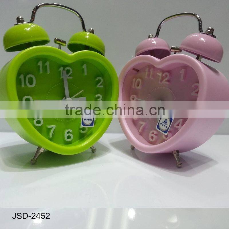 3D numbers 3" plastic twin bell alarm desktop clock