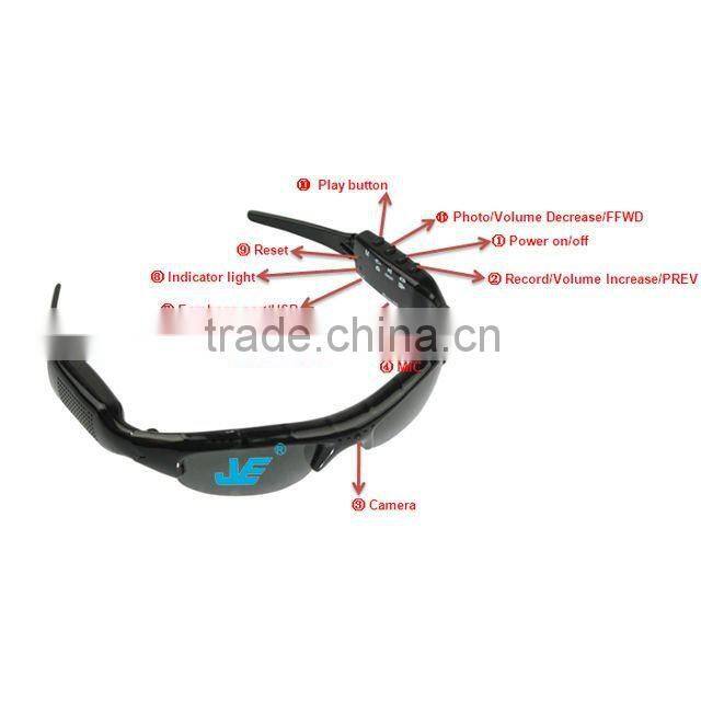 Sunglasses camera with Mp3 function JVE-3107F wireless ip video camera