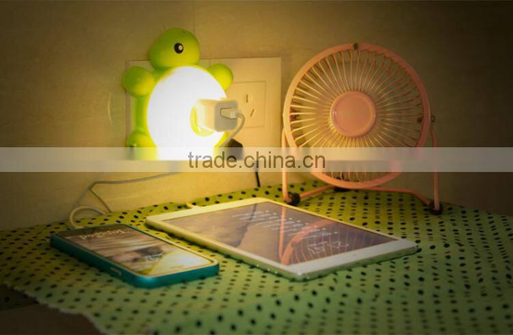 Multifunction Double USB charging jacks voice control led Lamp