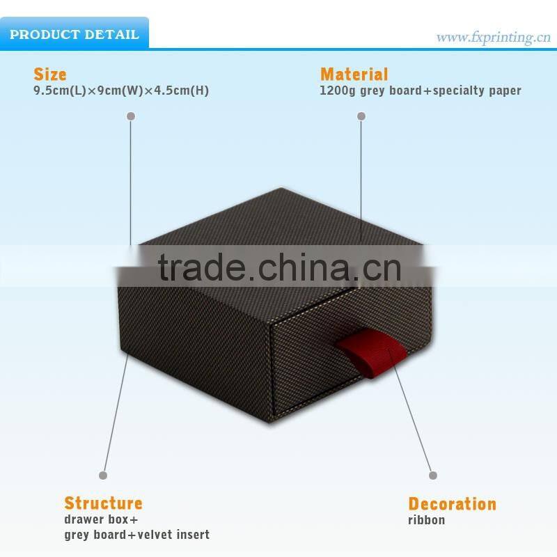 Customized Cardboard paper gift box & Drawer Box With Ribbon