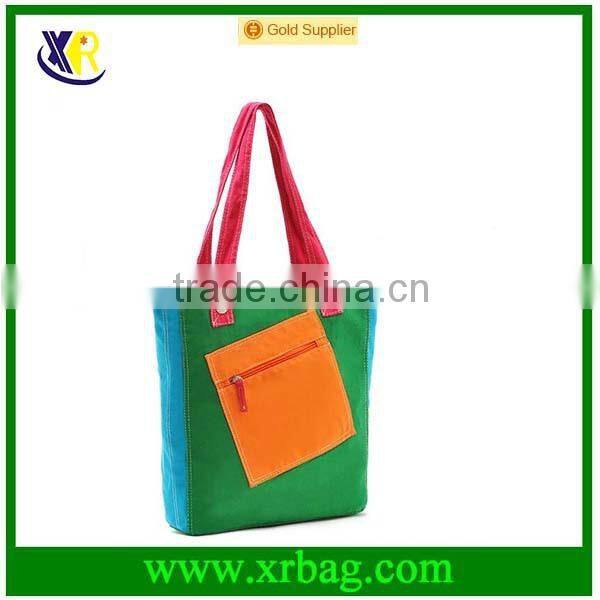 New women promotional canvas beach tote bag