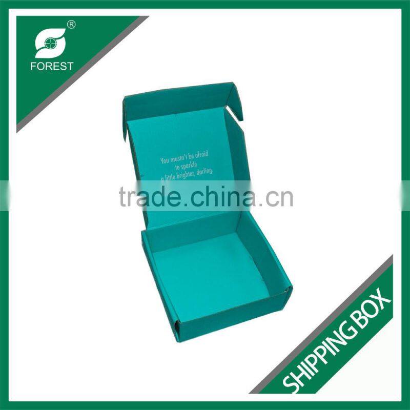SINGLE WALL DOUBLE SIDES PRINTING SHIPPING BOX FLAT PACK PACKING BOX DESIGN