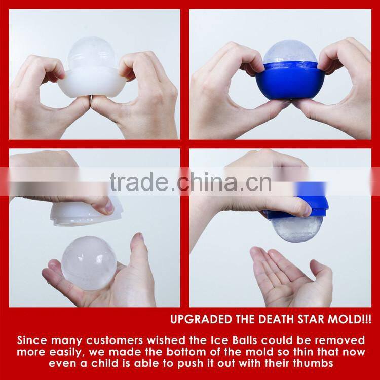 custom emboss logo sphere ice mold silicon