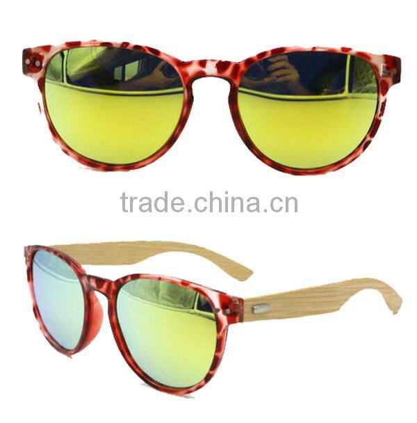 2016 hot selling mirror polarized lens wholesale wooden way leg sunglasses