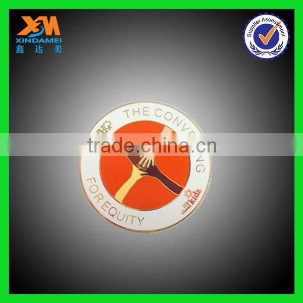 Custom logo high quality metal pin badge reel military badge