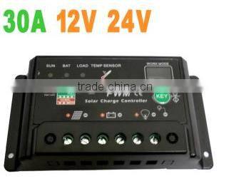 30A 12V/24V PWM Solar charge controller Regulators