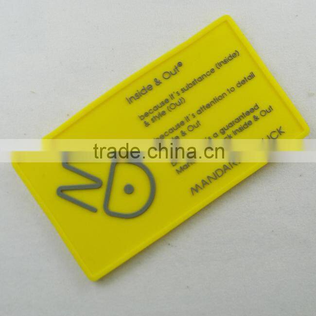embossing rubber label