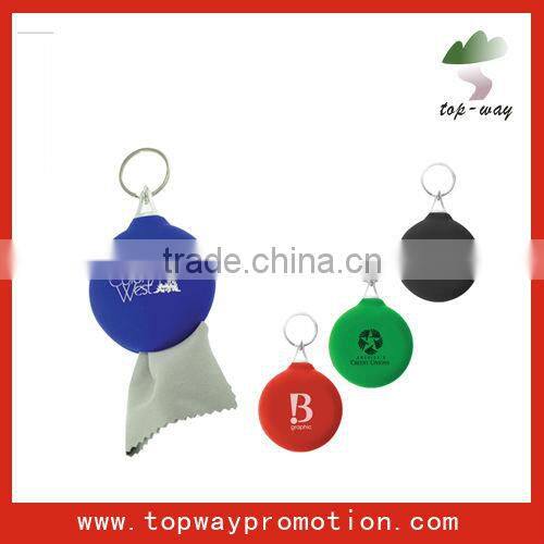 supply all kinds of eyeglasses cleaner with keychain