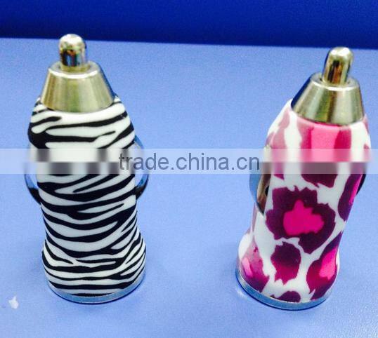 5V 1A portable mini single car mobile USB charger for cell phone Ipad