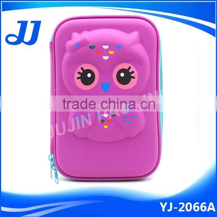 Owl Embossed smiggle pencil case with compartments, pencil case for kids