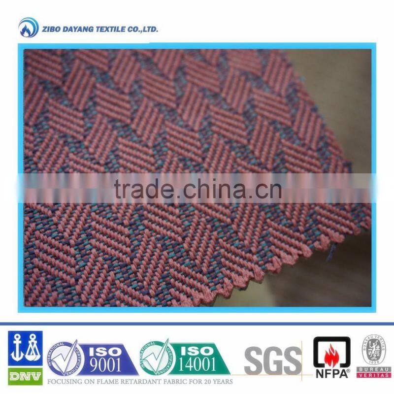 Polyester flame retardant fabric for wall cover