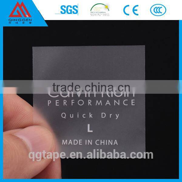 Shanghai QG high quality hot sale TPU size label with Eco-friendly feature