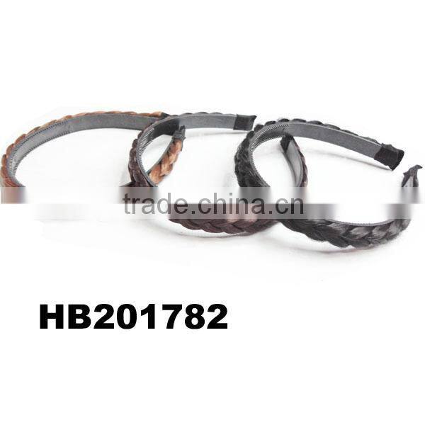 wholesale hair extensions braided hair plastic headband human hair wigs