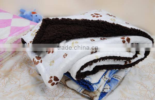 2 ply 100% polyester soft printed flannel fleece blankets