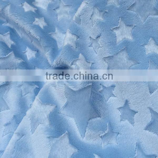 250gsm 50mts MOQ China Factory Low Price Comfortable Star Embossed Minky