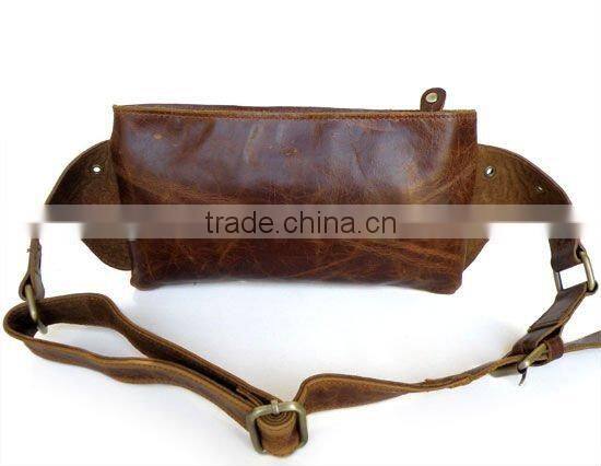 Vintage Leather Popular Unique Design Men's Fanny Waist Pack Purse