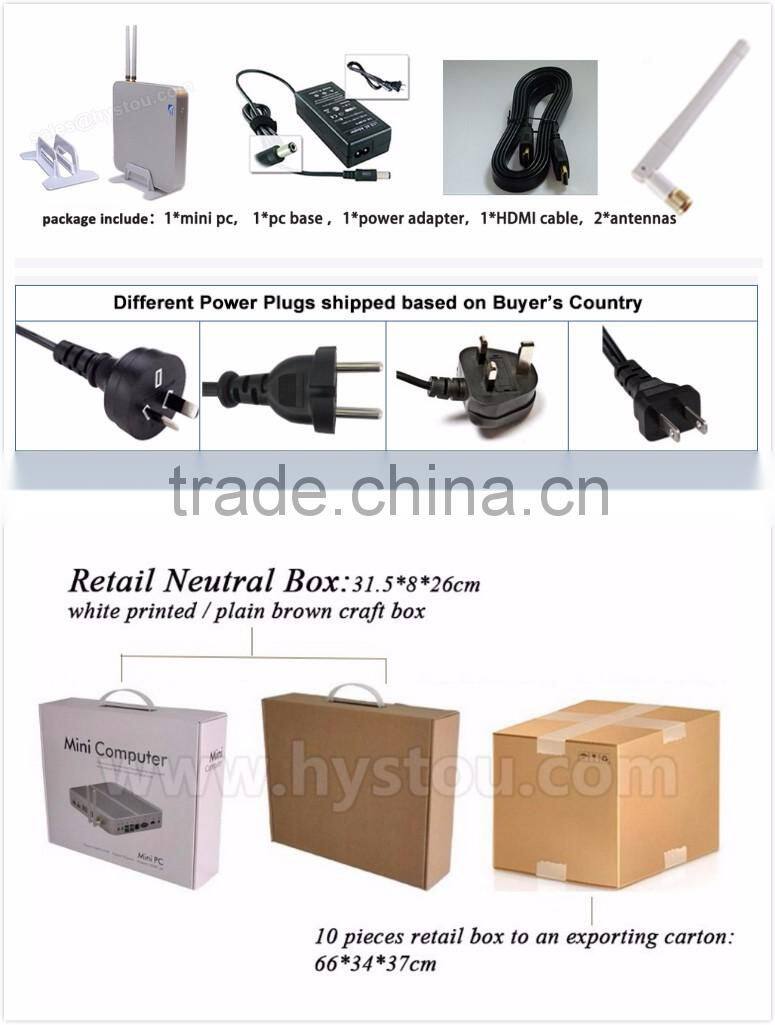 TOP Intel Corei3 5005u 12V Fanless i3 computer X86 Windows 8 Barebone Desktop Computer Linux Server WiFi HDMI VGA 1080P