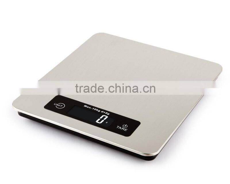ultra thin digital kitchen scale 2016 new design kitchen food scale 10kg/2g
