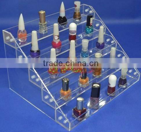 imported tired shaped acrylic nail polish cosmetic display stand