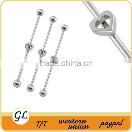 New arrival straight stainless steel industrial barbell with balls