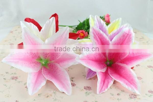 Customized pink calla lily flower head artificial flower