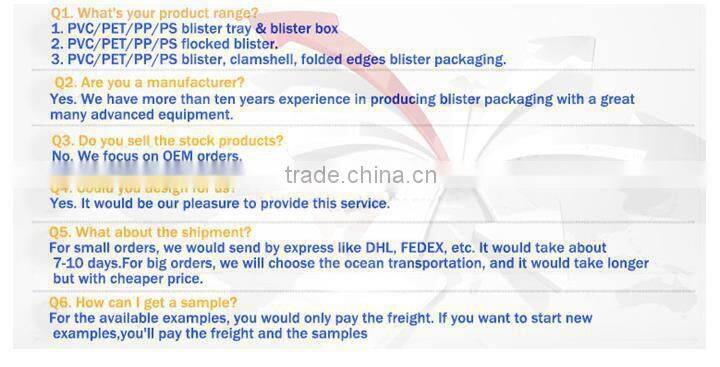 Finely finished disposable blister arcylic cosmetic box